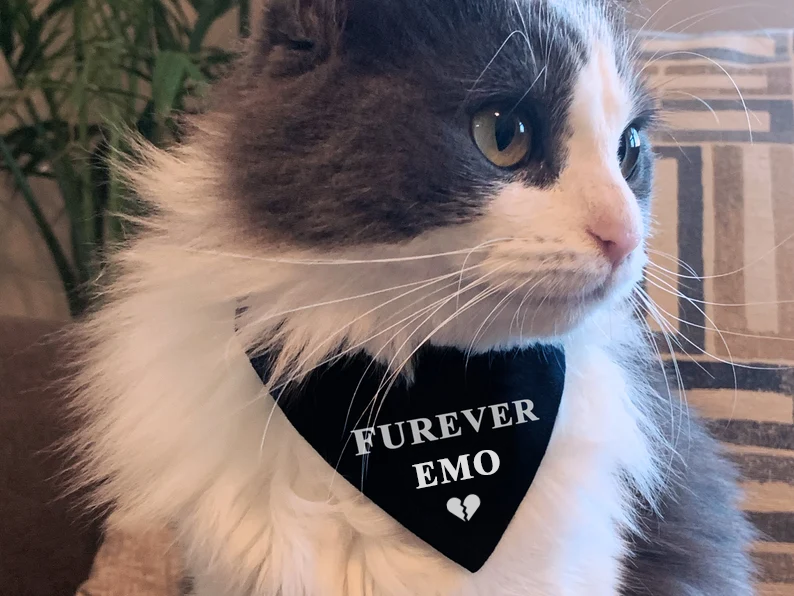 furever emo pet bandana