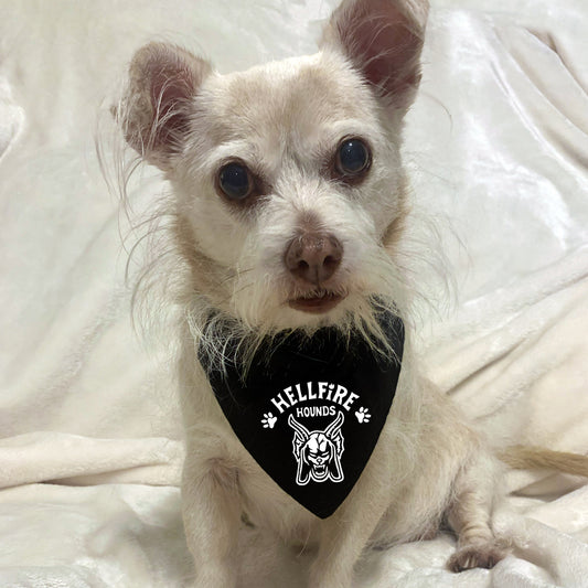 hellfire hounds - stranger things dog bandana
